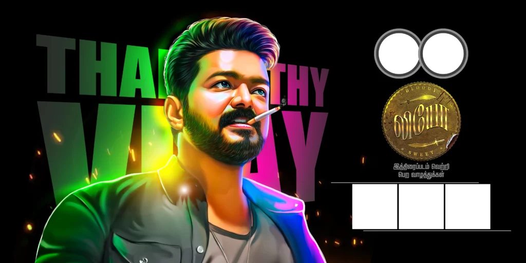 TVK Vijay Flex Banner Design Psd File Free Download kumaran network