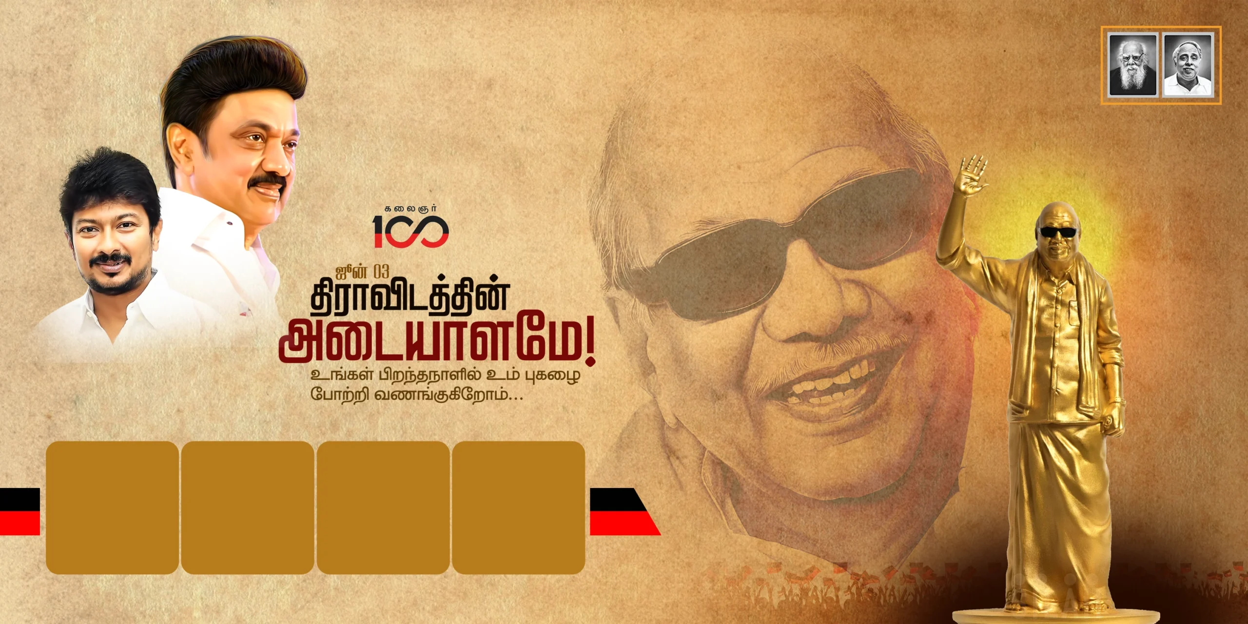 Karunanidhi Birthday Design Psd Collection Free Download